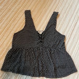 BLACK PEPLUM TANK